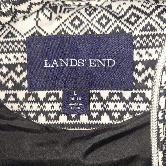 Land's End Quilted Puffer Down Vest Size Large 14/16 - Picture 7 of 7